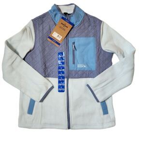 Eddie Bauer Kids Polar Fleece Jacket Large 10/12 Light Blue NWT